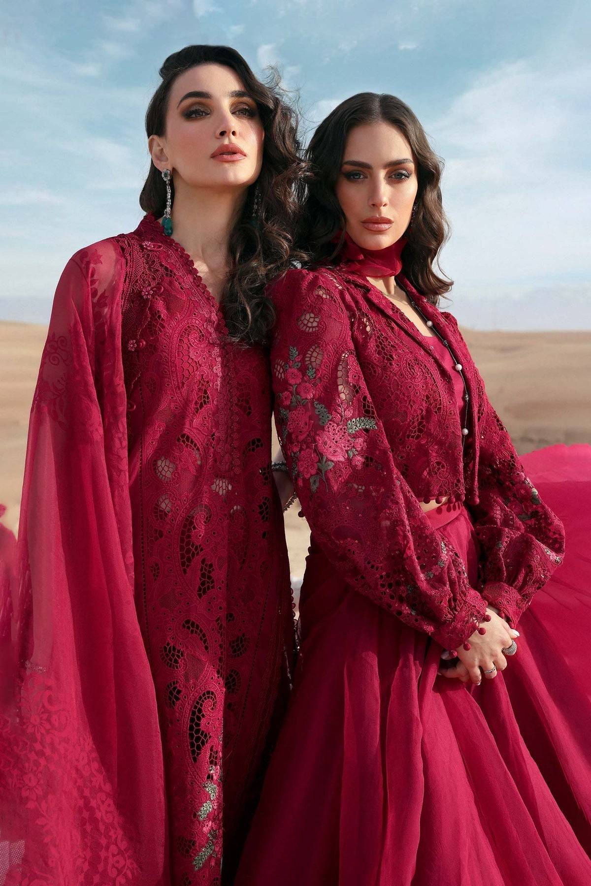 Maria B | Luxury Lawn 25 | D-2504-A by Maria Faisal - Registered Vendor of : Maria B - type : Ladies Clothes - 100% original wedding dresses
