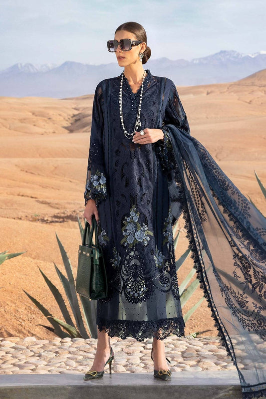 Maria B | Luxury Lawn 25 | D-2504-B by Maria Faisal - Registered Vendor of : Maria B - type : Ladies Clothes - 100% original wedding dresses