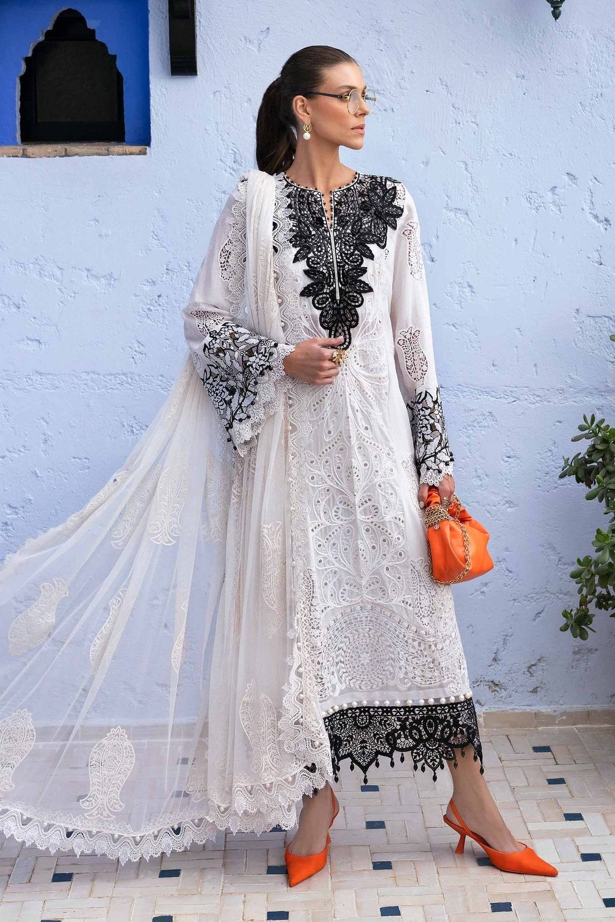 Maria B | Luxury Lawn 25 | D-2505-A by Maria Faisal - Registered Vendor of : Maria B - type : Ladies Clothes - 100% original wedding dresses