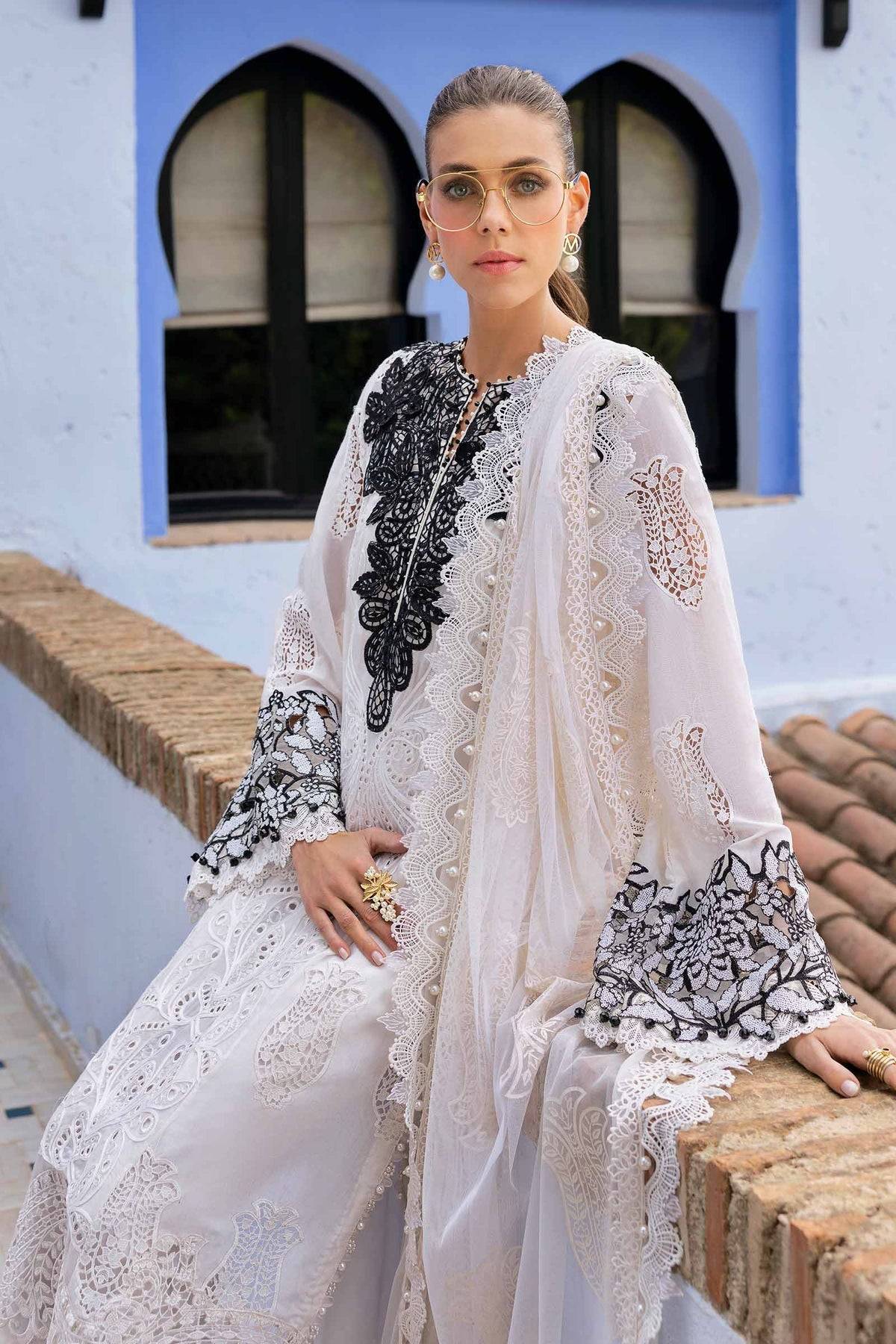 Maria B | Luxury Lawn 25 | D-2505-A by Maria Faisal - Registered Vendor of : Maria B - type : Ladies Clothes - 100% original wedding dresses
