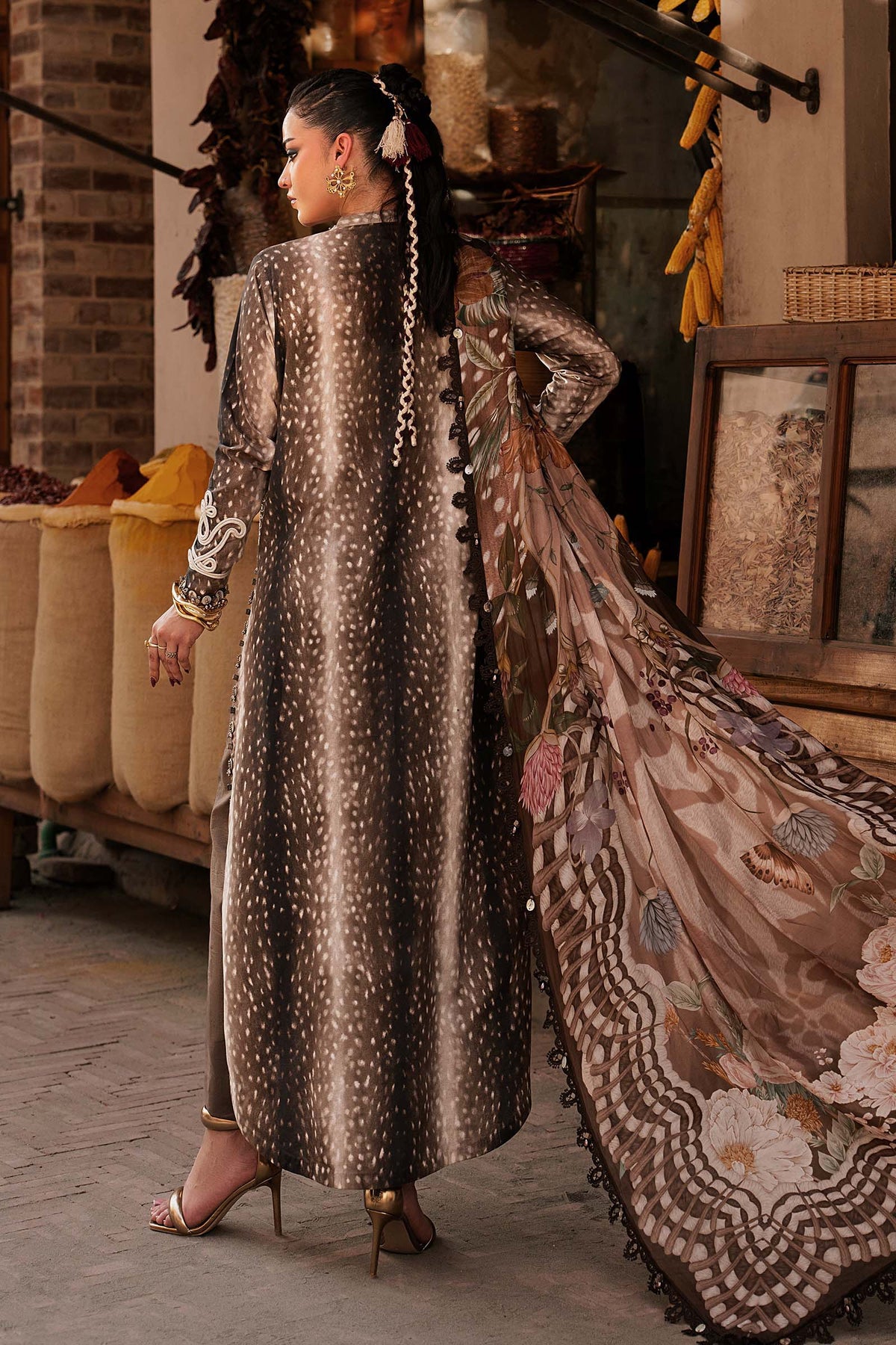 Maria B | M Prints Winter Fall 2026 | MPT-3105-B - Luxury Dress - available at Maria Faisal in UK and USA.