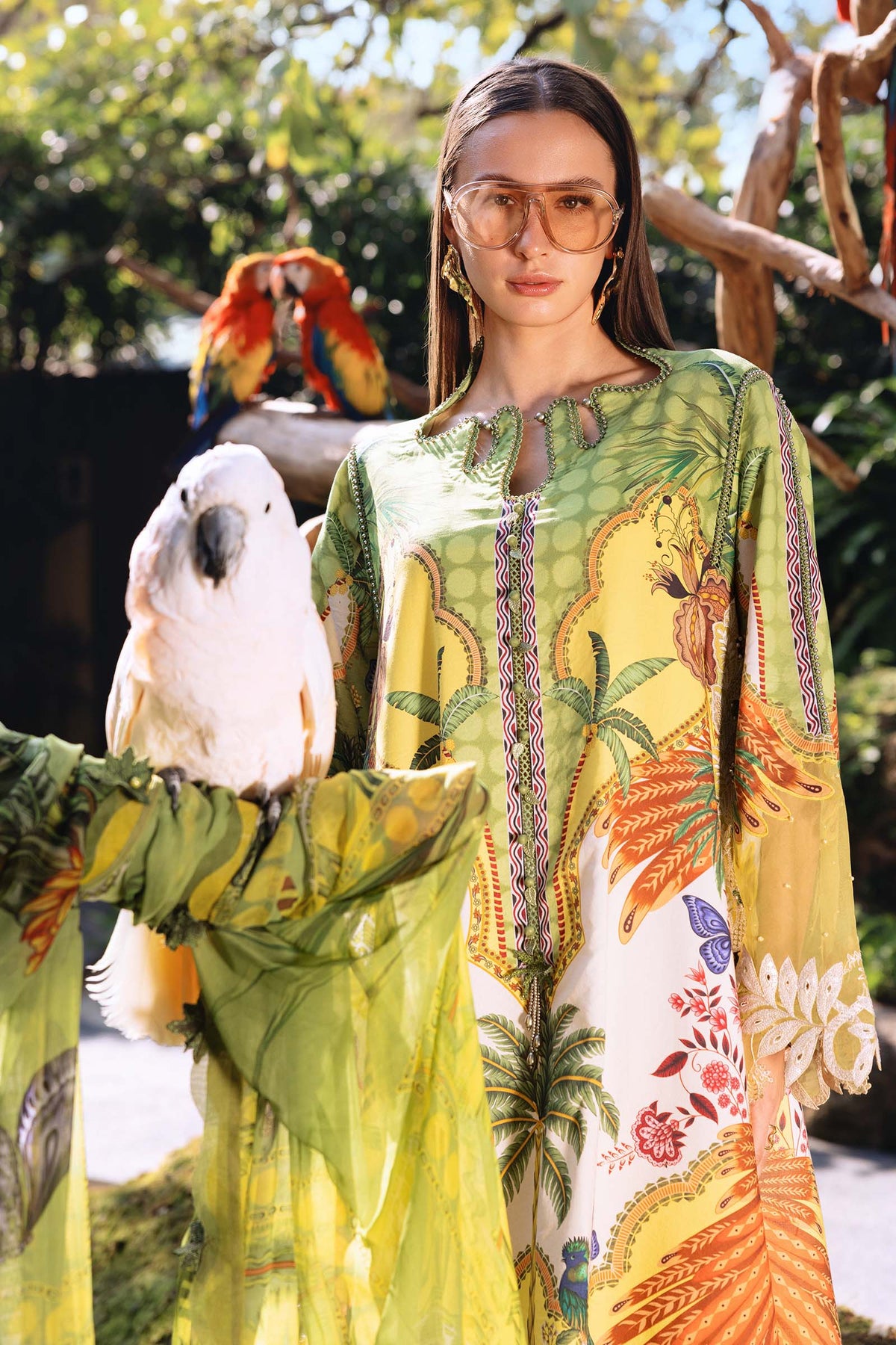 YellowLawn Long Shirt with Pants - Maria B | M Prints Eid'26 | MPT-2905-B - Ladies Clothes - Maria Faisal