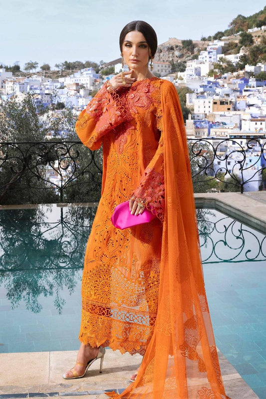 Maria B | Luxury Lawn 25 | D-2505-B by Maria Faisal - Registered Vendor of : Maria B - type : Ladies Clothes - 100% original wedding dresses