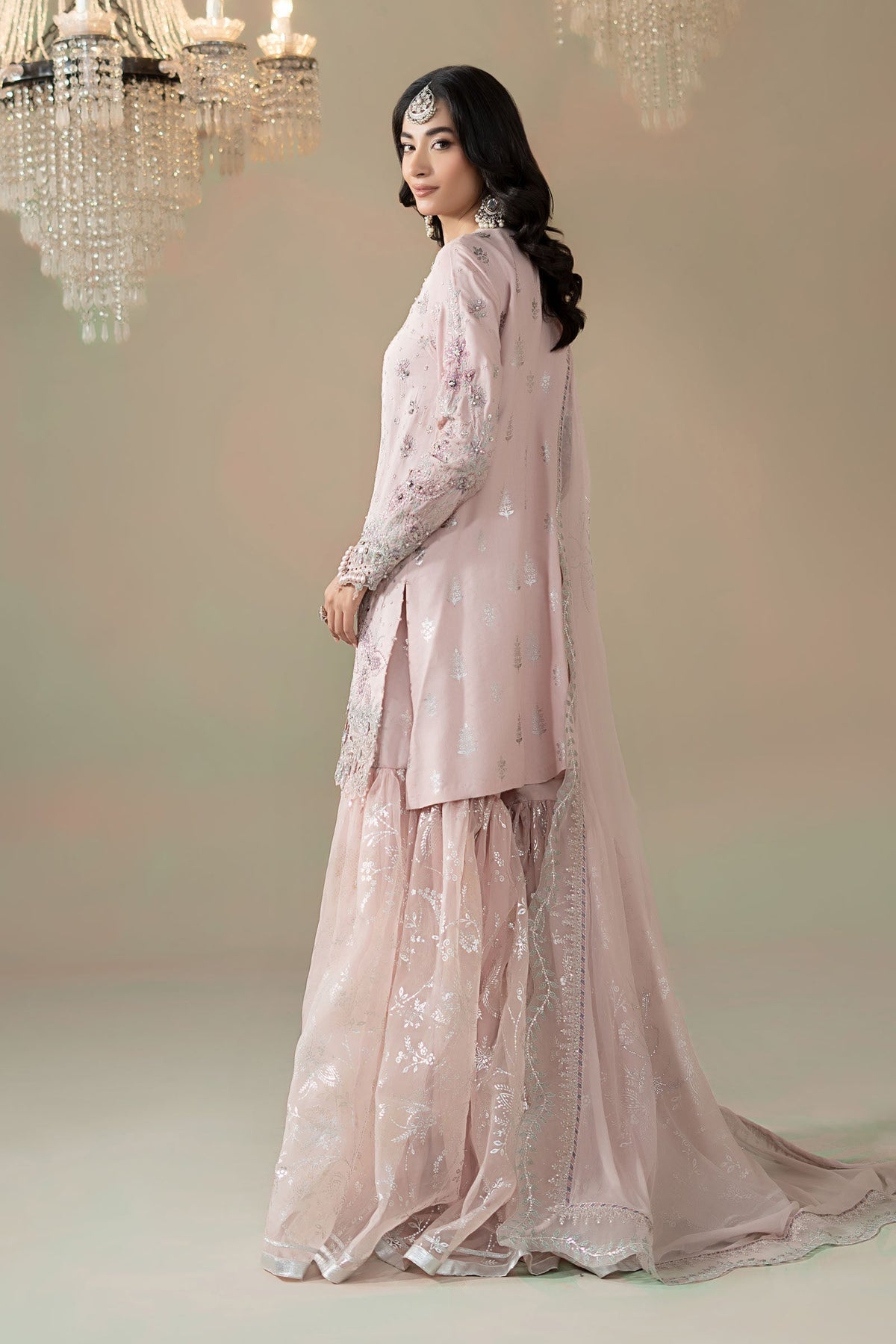 Maria B | Soiree Formals | WFS-09-05-Nude - Formal Dress - available at Maria Faisal in UK and USA.