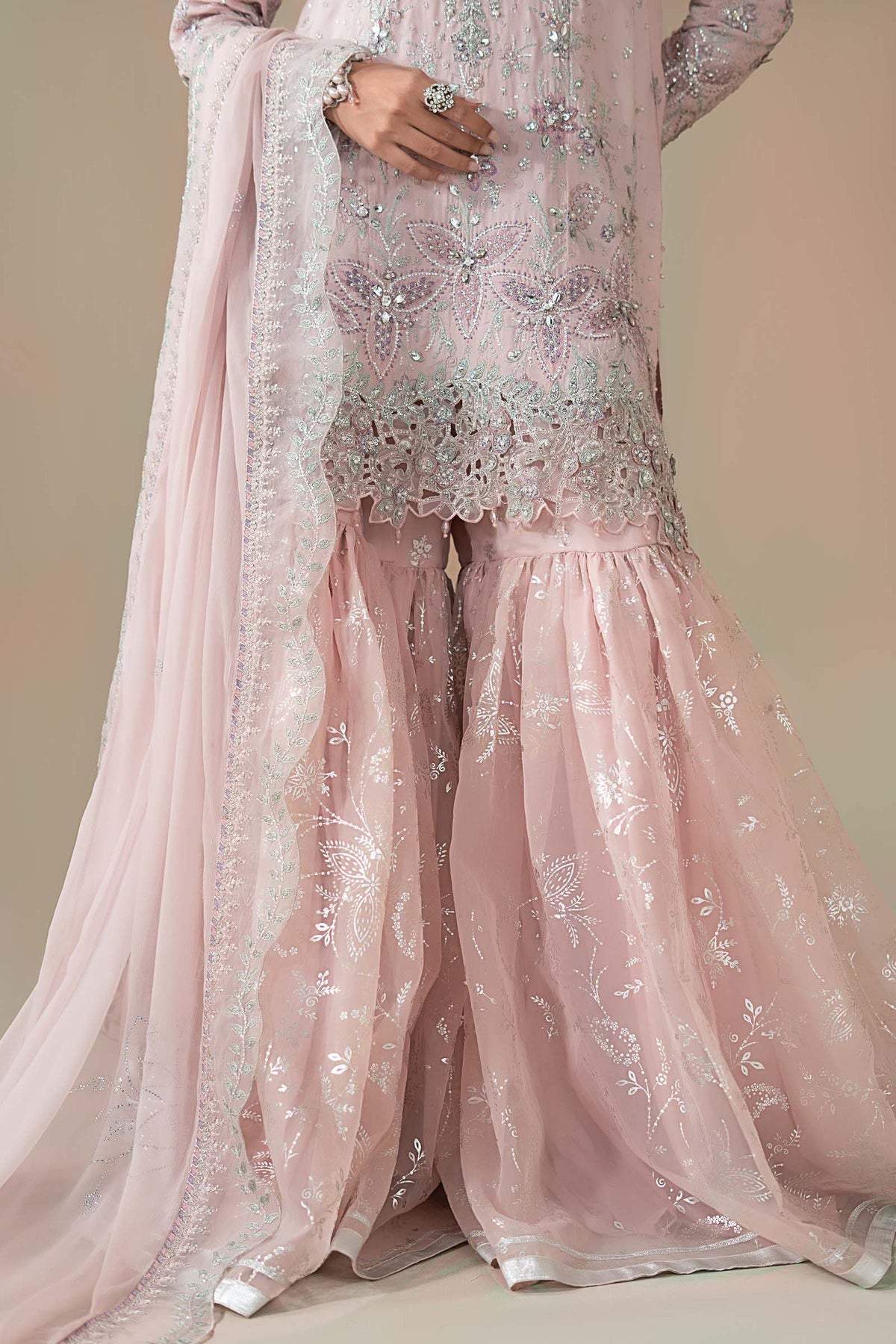 Maria B | Soiree Formals | WFS-09-05-Nude - Formal Dress - available at Maria Faisal in UK and USA.