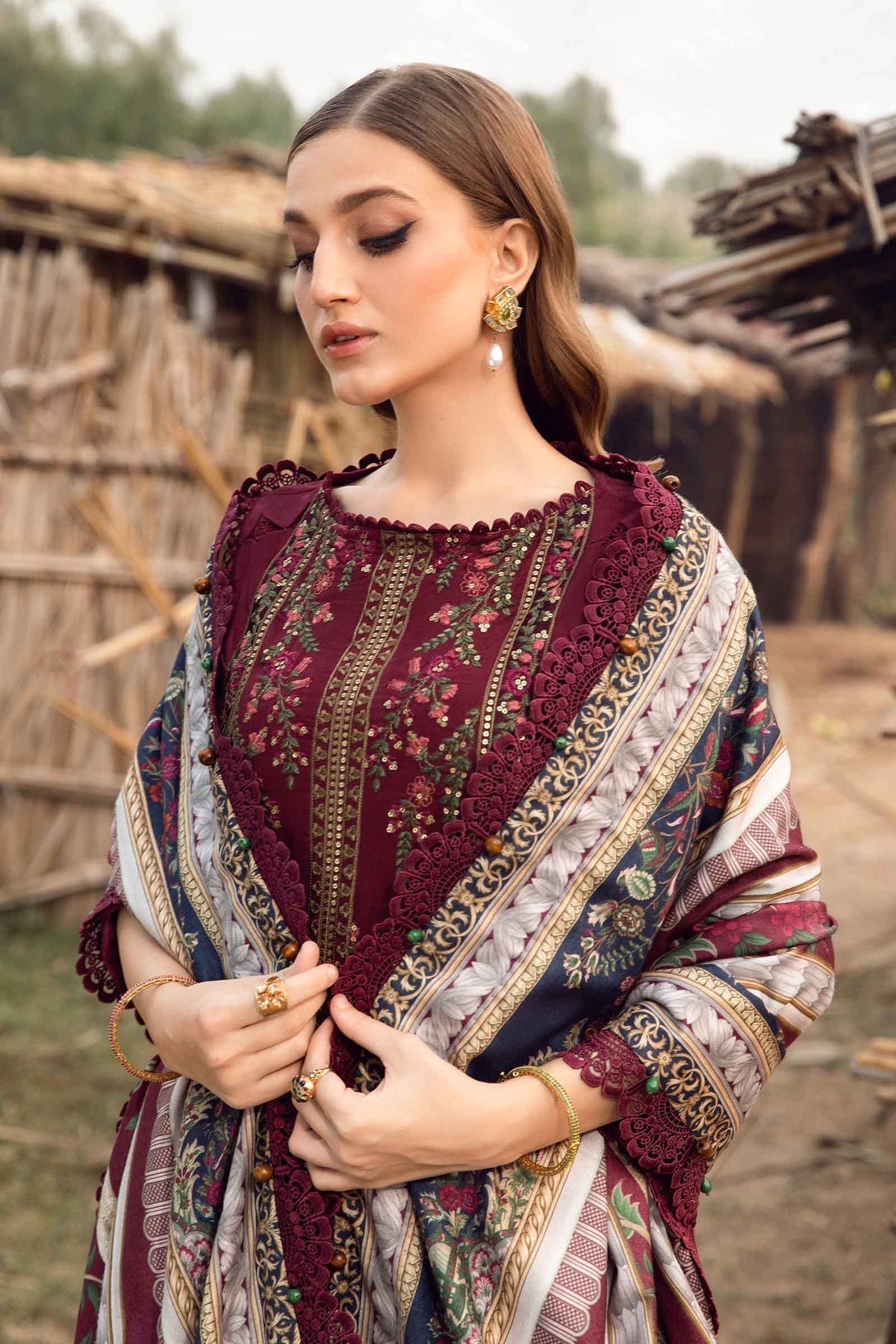 Maria B | M Prints Winter 24 | MPT-2406-B - Ladies Clothes - Maria Faisal