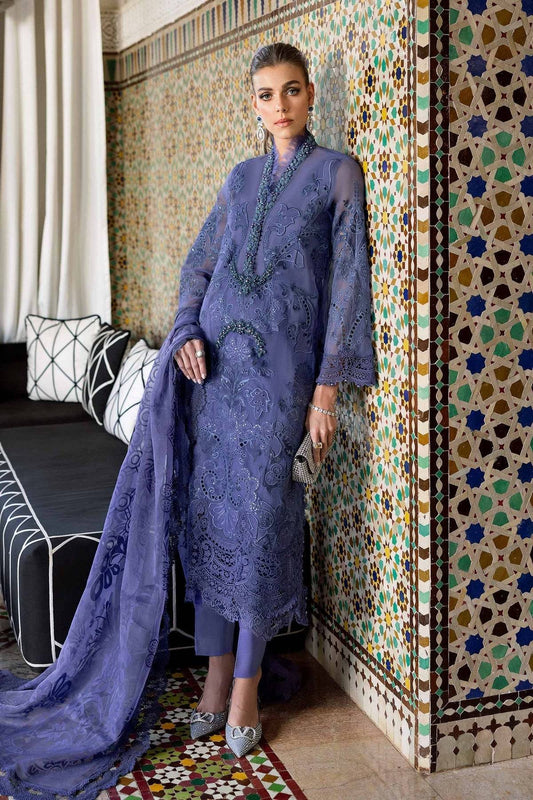 Maria B | Luxury Lawn 25 | D-2506-B by Maria Faisal - Registered Vendor of : Maria B - type : Ladies Clothes - 100% original wedding dresses