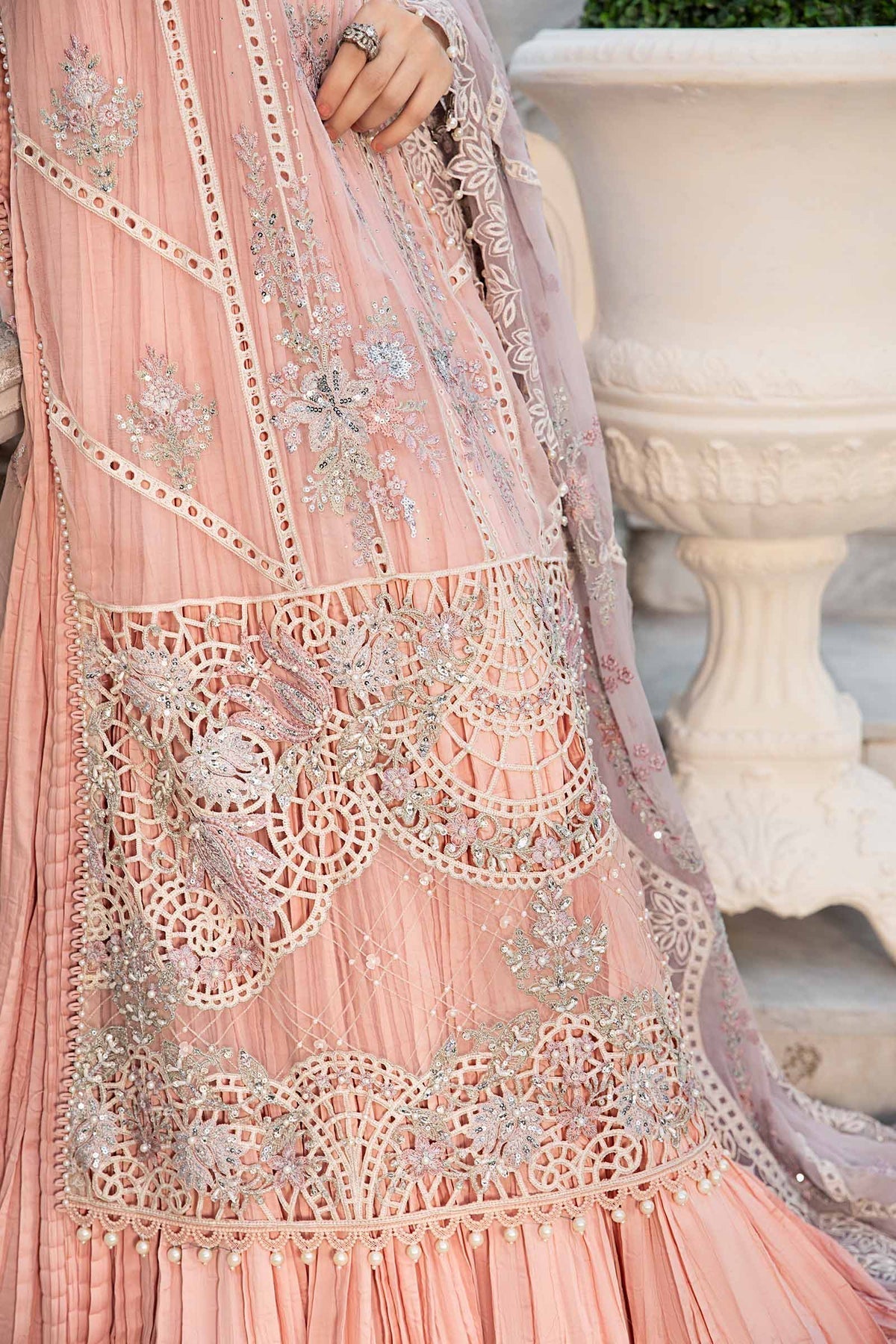 Maria B | Chiffon Formals 24 | Chiffon Suit | MPC-24-106 - Wedding Dress - Maria Faisal