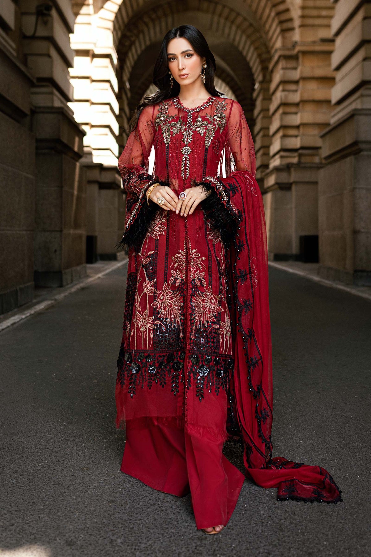 Maria B | Soiree Formals 25 | WF-09-06 - Formal Dress - available at Maria Faisal in UK and USA.