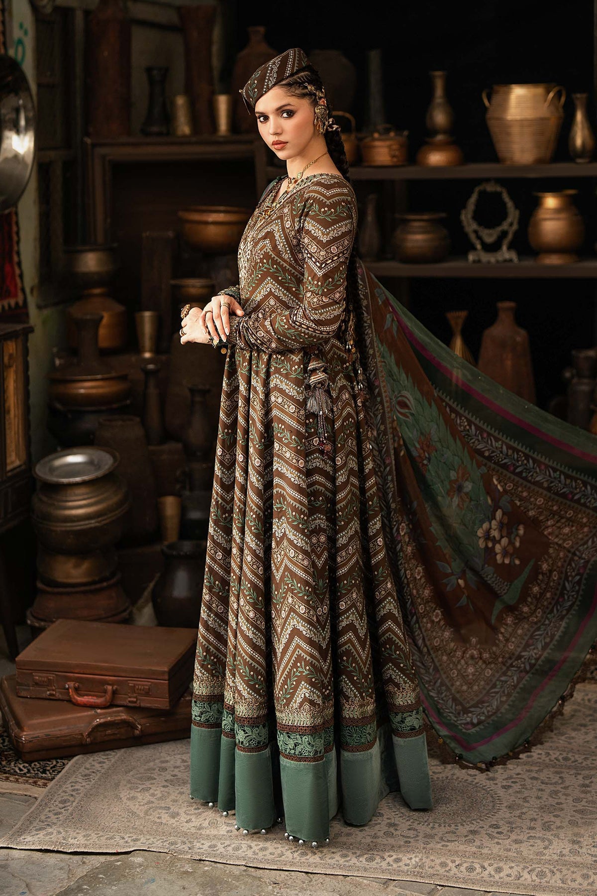 Maria B | M Prints Winter Fall 2026 | MPT-3107-A - Luxury Dress - available at Maria Faisal in UK and USA.