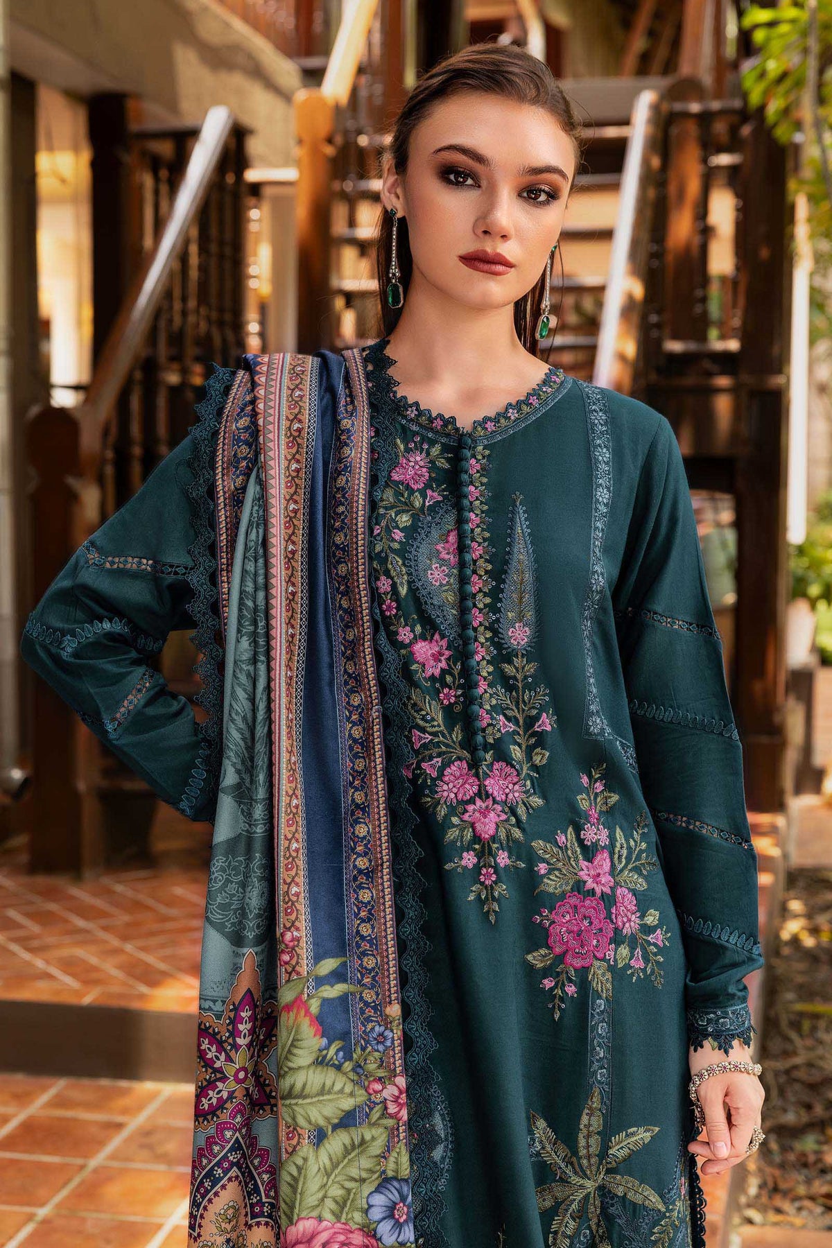 MPT-2807-B – authentic Pakistani dress from the M Prints Winter 25 collection for women in the UK
