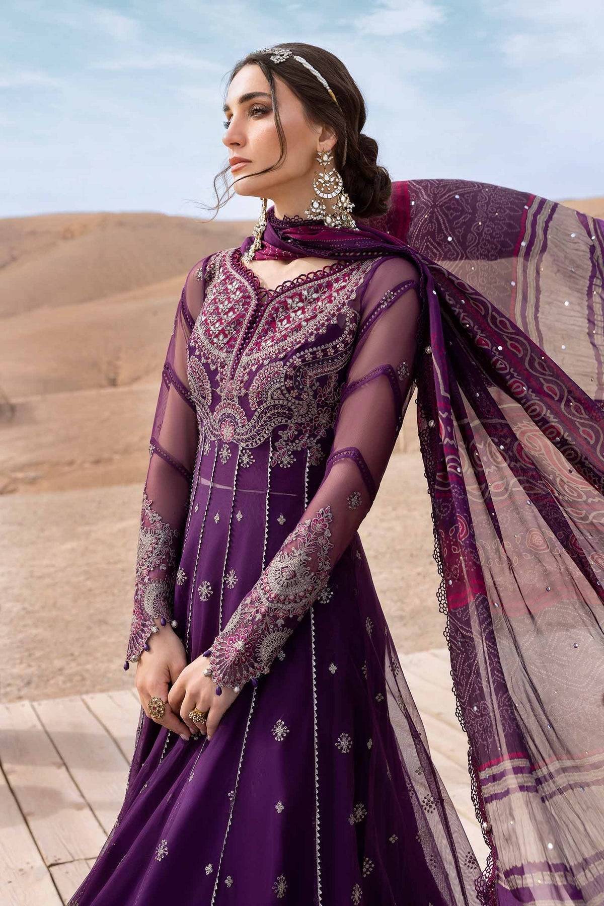 Maria B | Luxury Lawn 25 | D-2507-B by Maria Faisal - Registered Vendor of : Maria B - type : Ladies Clothes - 100% original wedding dresses