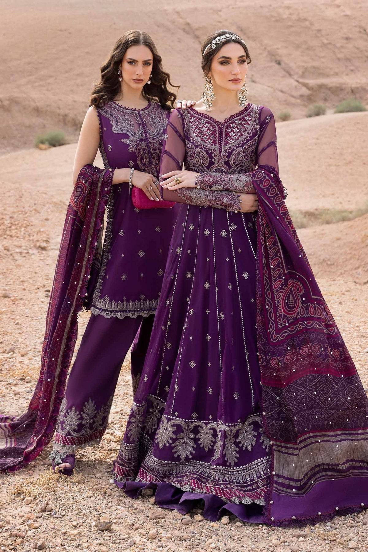 Maria B | Luxury Lawn 25 | D-2507-B by Maria Faisal - Registered Vendor of : Maria B - type : Ladies Clothes - 100% original wedding dresses