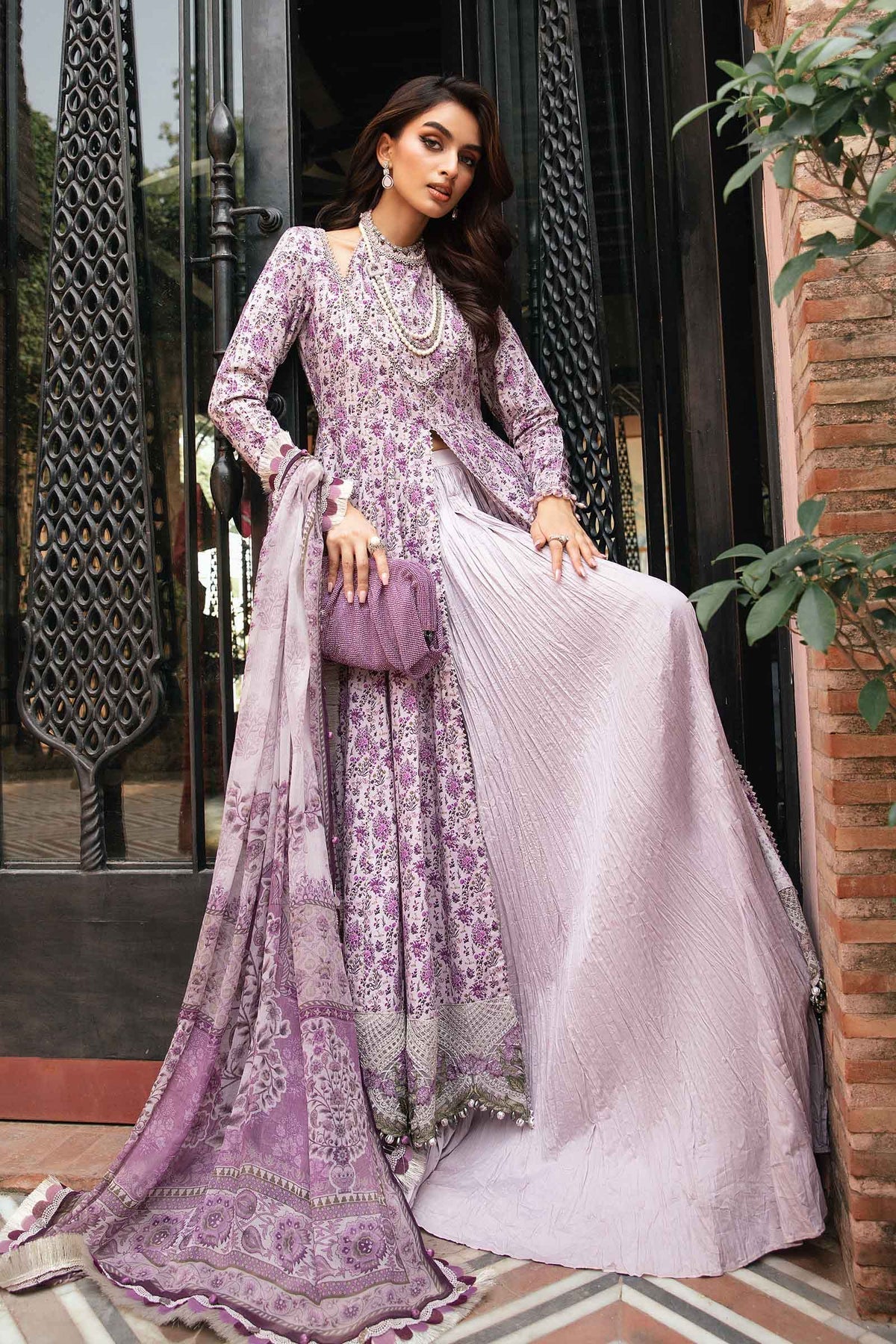 Maria.B | M Print Eid Edit | MPT-2207-B - Designer Dress with Intricate embroidery and embellishments. Shop elegent wedding dress at Maria Faisal.