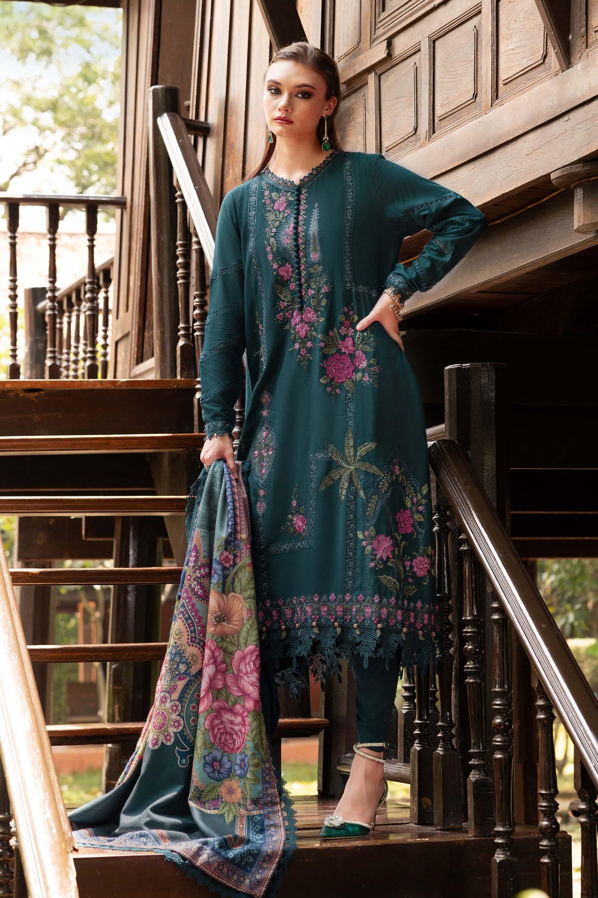 MPT-2807-B – authentic Pakistani dress from the M Prints Winter 25 collection for women in the UK