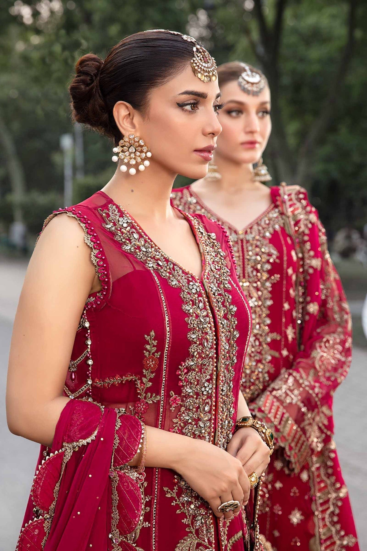 Maria B | Chiffon Formals 24 | Chiffon Suit | MPC-24-107 - Wedding Dress - Maria Faisal