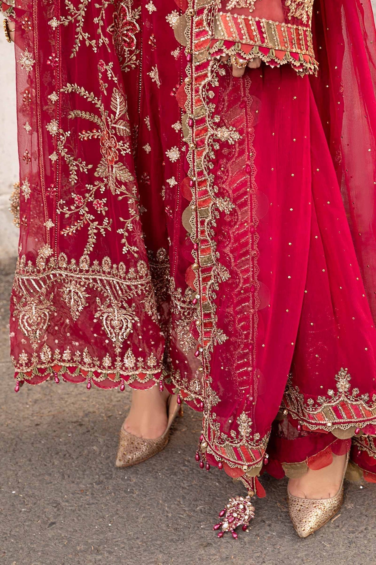 Maria B | Chiffon Formals 24 | Chiffon Suit | MPC-24-107 - Wedding Dress - Maria Faisal