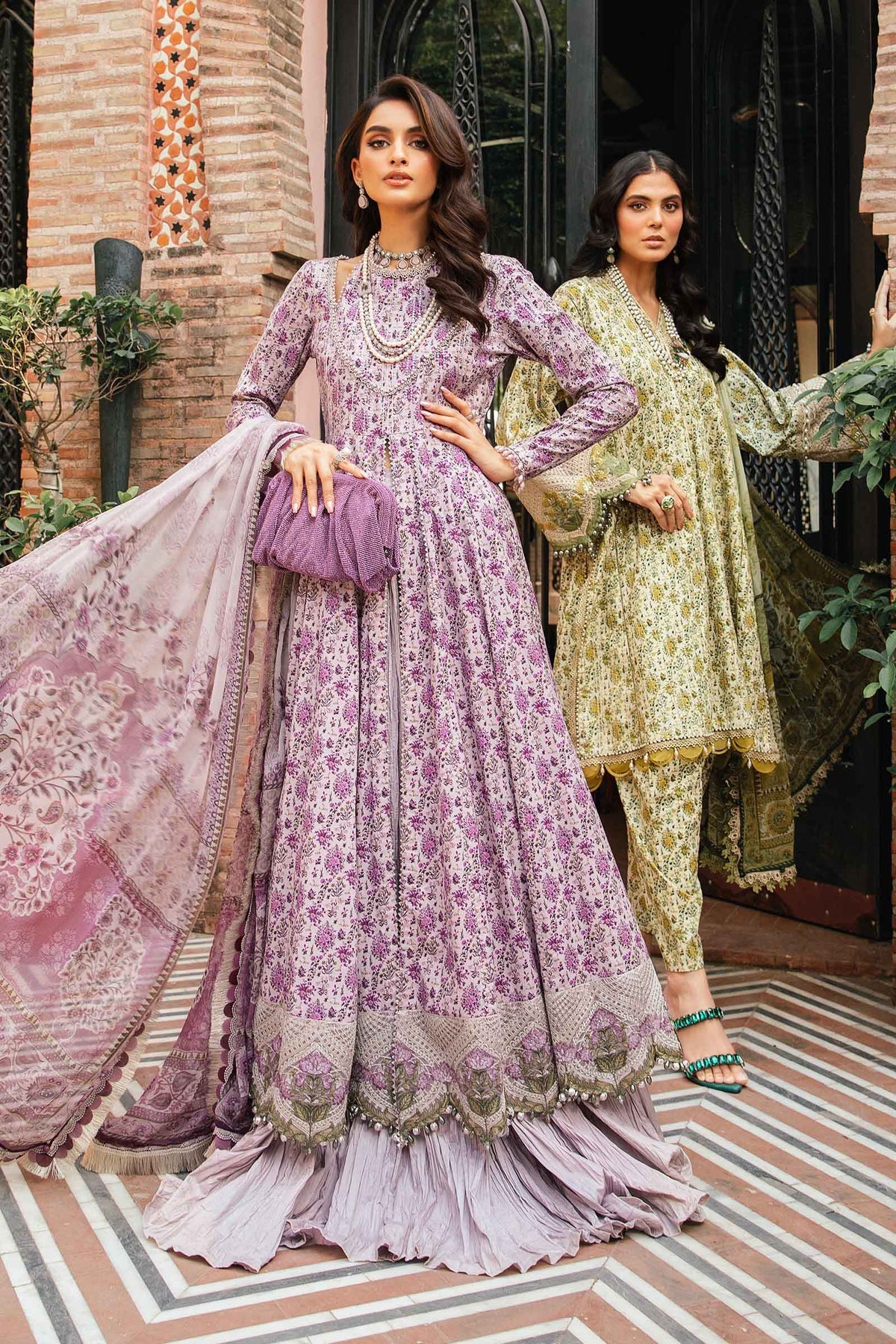 Maria.B | M Print Eid Edit | MPT-2207-B - Designer Dress with Intricate embroidery and embellishments. Shop elegent wedding dress at Maria Faisal.