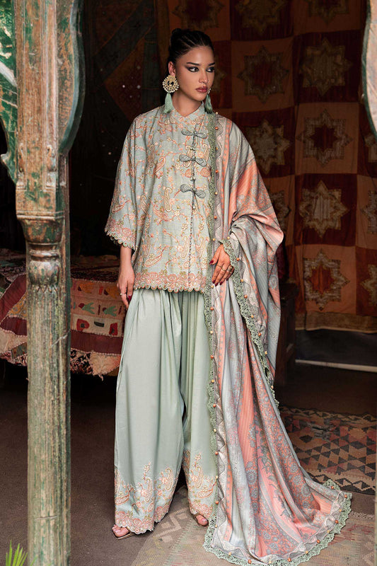 Maria B | M Prints Winter Fall 2026 | MPT-3108-B - Luxury Dress - available at Maria Faisal in UK and USA.