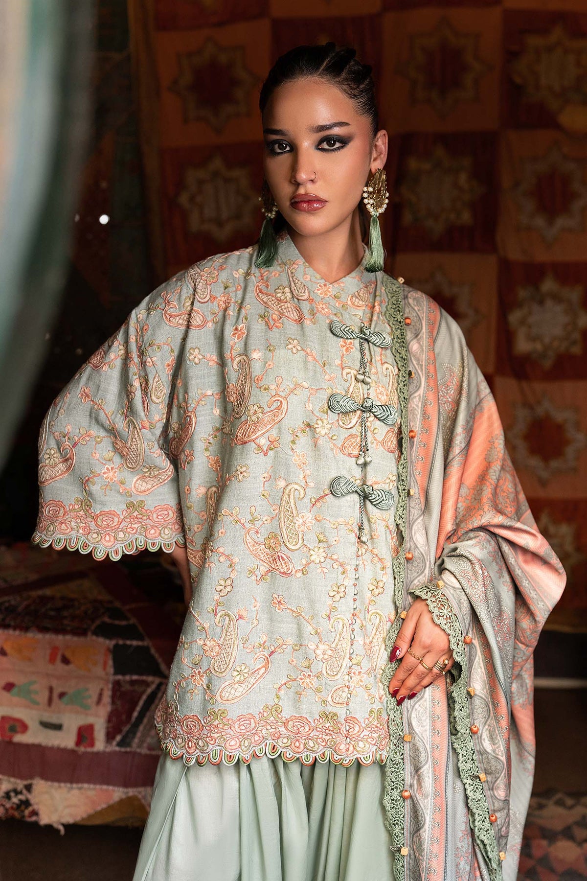 Maria B | M Prints Winter Fall 2026 | MPT-3108-B - Luxury Dress - available at Maria Faisal in UK and USA.