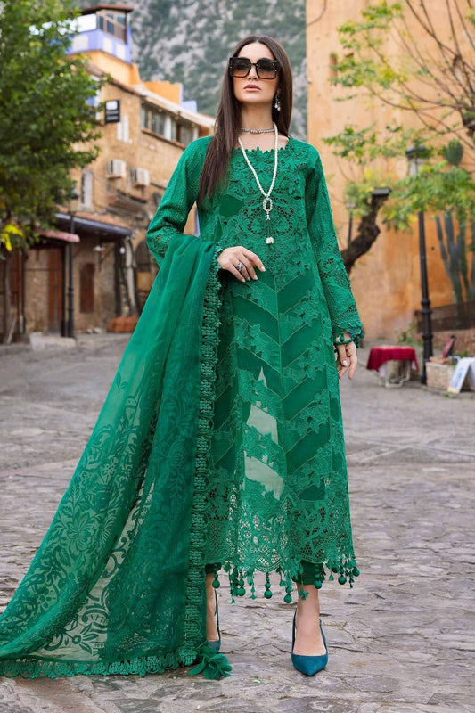 Maria B | Luxury Lawn 25 | D-2508-B by Maria Faisal - Registered Vendor of : Maria B - type : Ladies Clothes - 100% original wedding dresses