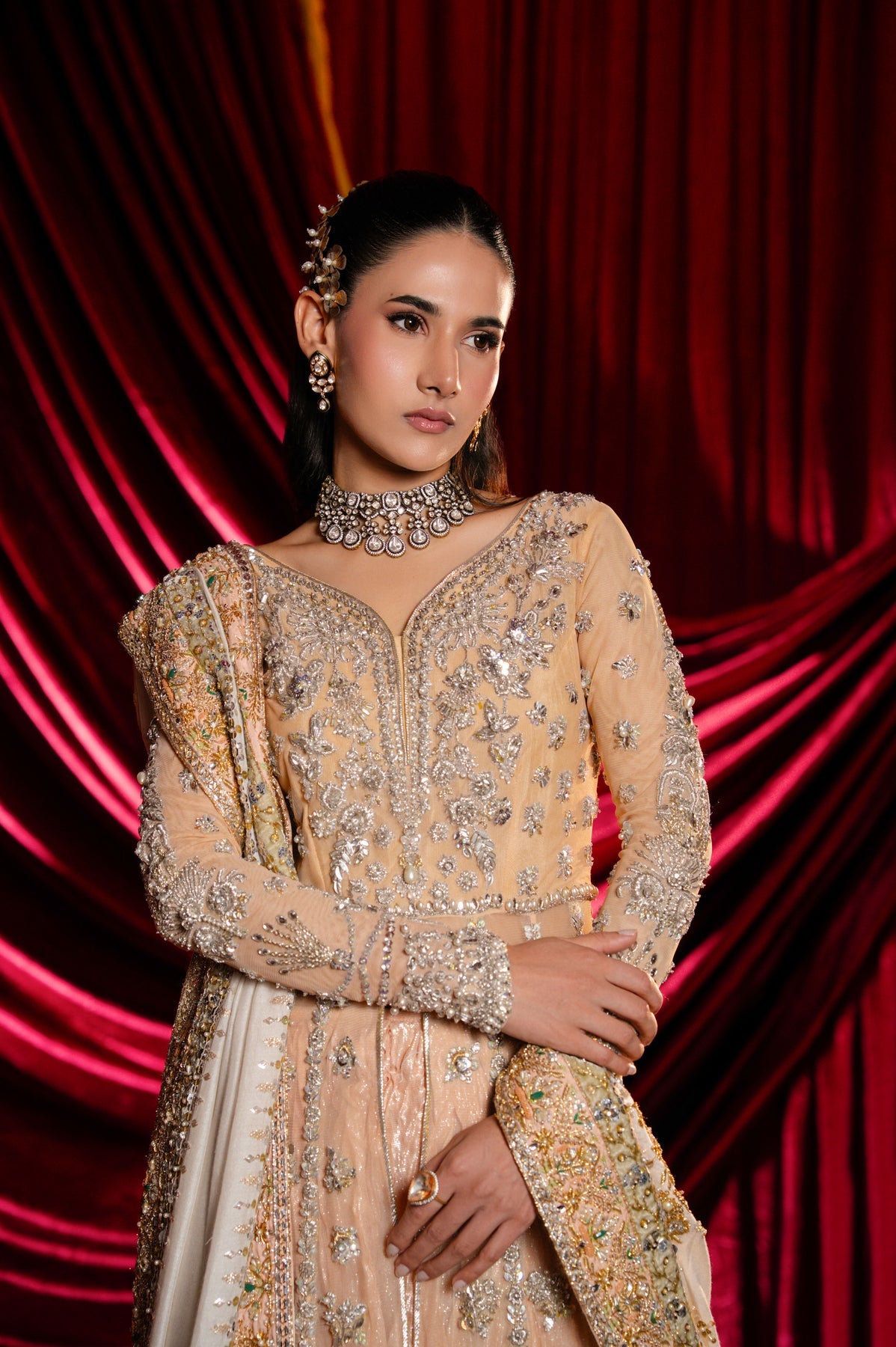 Sable Vogue | Laal Bagh Bridal Collection | SLB-1375 - Bridal Dress - available at Maria Faisal in UK and USA.