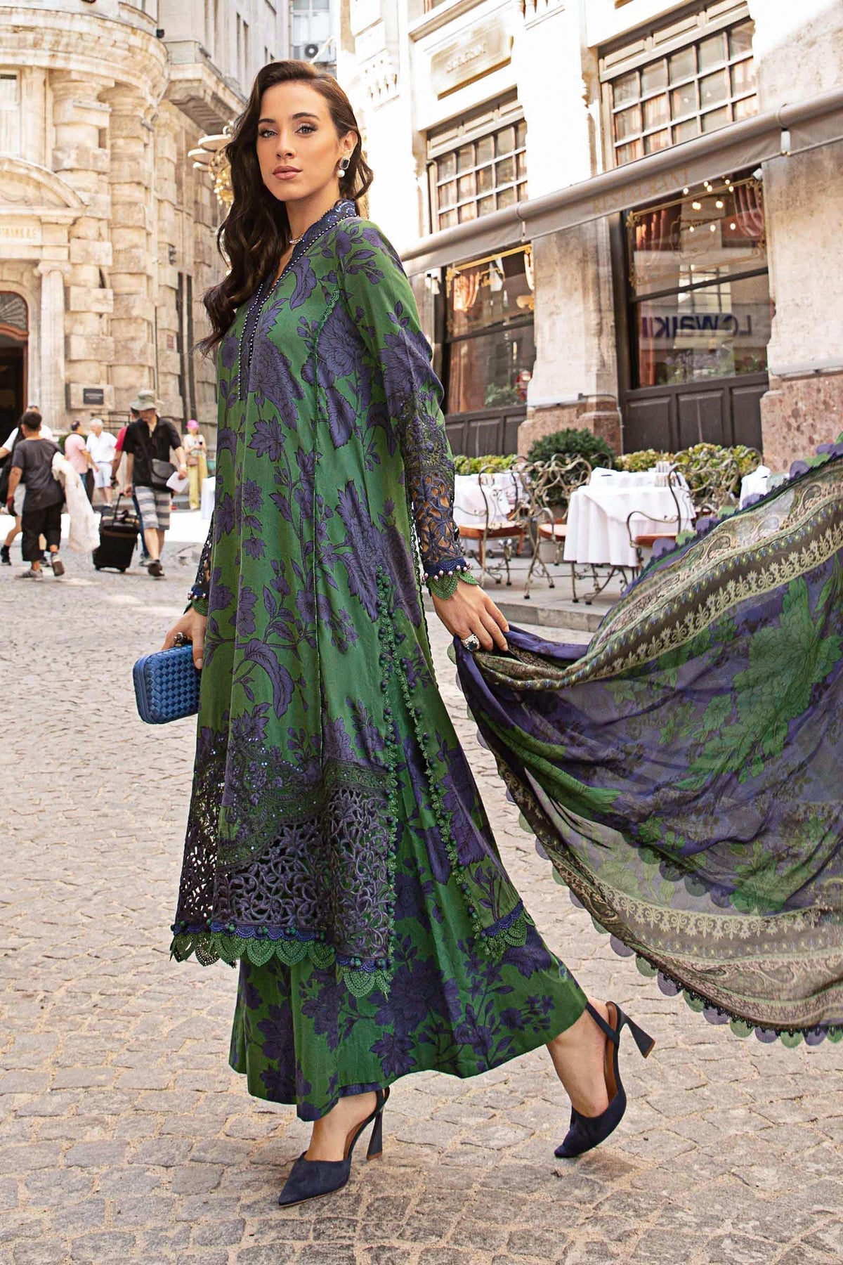 Maria B | M Prints Fall Edit 24 | MPT-2309-B - Ladies Clothes - Maria Faisal