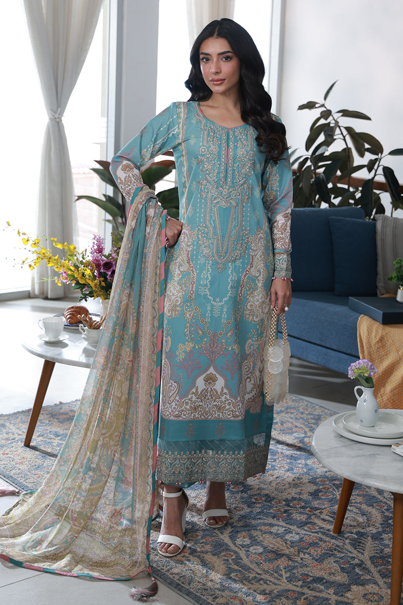Gulaal | Delia Lawn | Eidra - Luxury Dress - available at Maria Faisal in UK and USA.