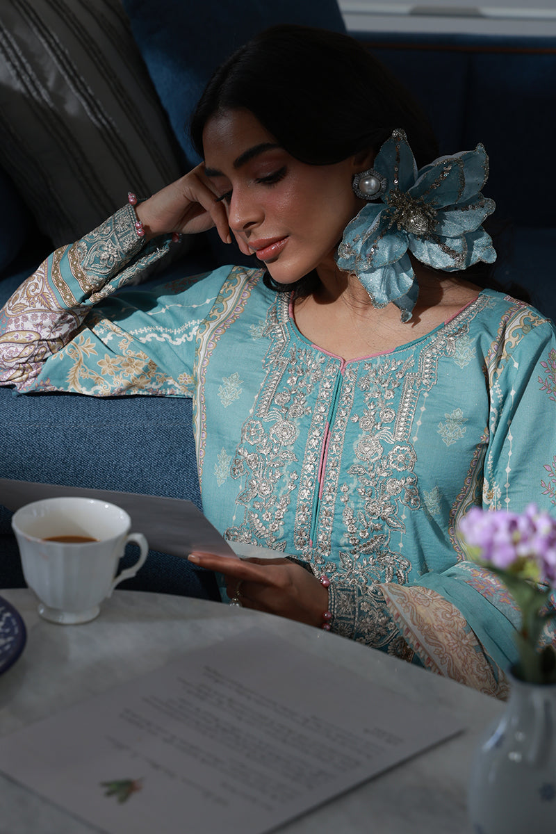 Gulaal | Delia Lawn | Eidra - Luxury Dress - available at Maria Faisal in UK and USA.