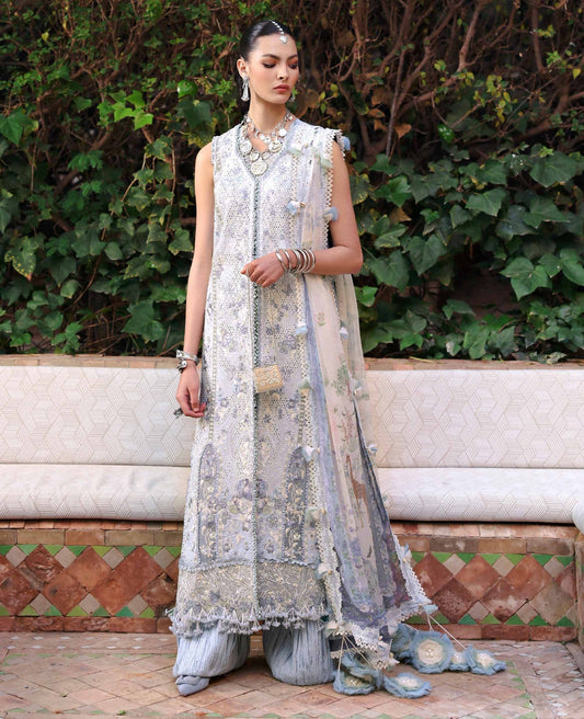 Republic Womenswear | Reine Luxury Lawn 26 | Iris - Dress - available at Maria Faisal in UK and USA.