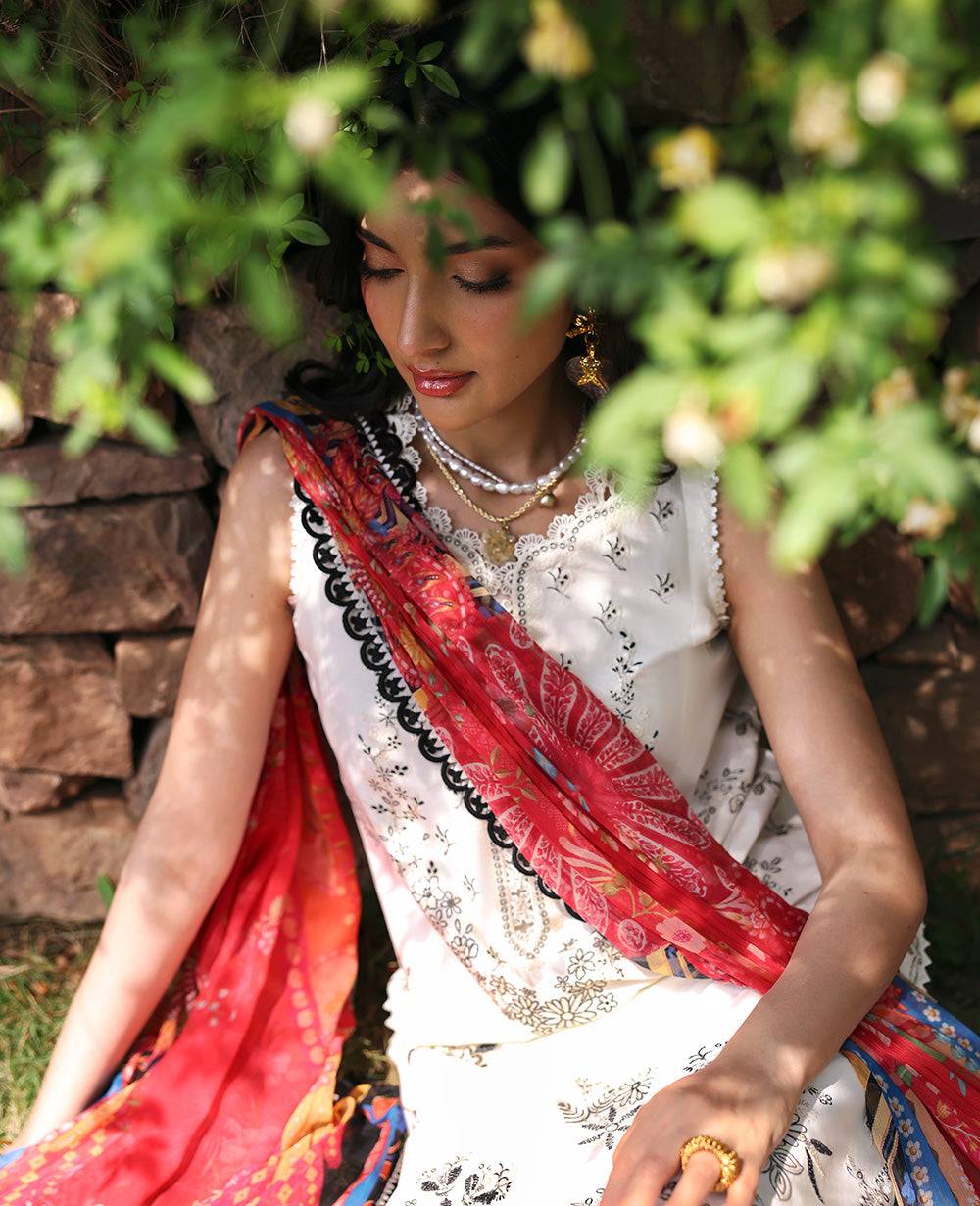 Republic Womenswear | Talia Luxury Lawn 25 | D1-B - Lunara by Maria Faisal - Registered Vendor of : Republic Womenswear - type : Ladies Clothes - 100% original wedding dresses