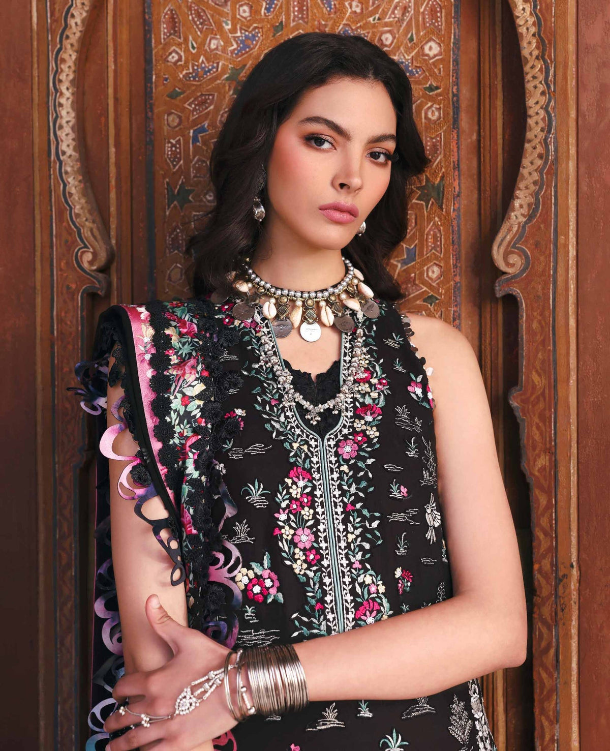 Republic Womenswear | Reine Luxury Lawn 26 | Elia - Dress - available at Maria Faisal in UK and USA.
