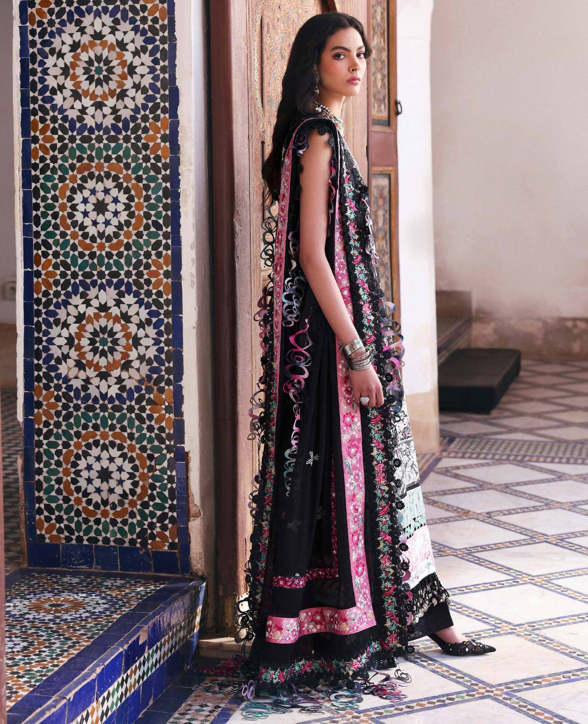 Republic Womenswear | Reine Luxury Lawn 26 | Elia - Dress - available at Maria Faisal in UK and USA.