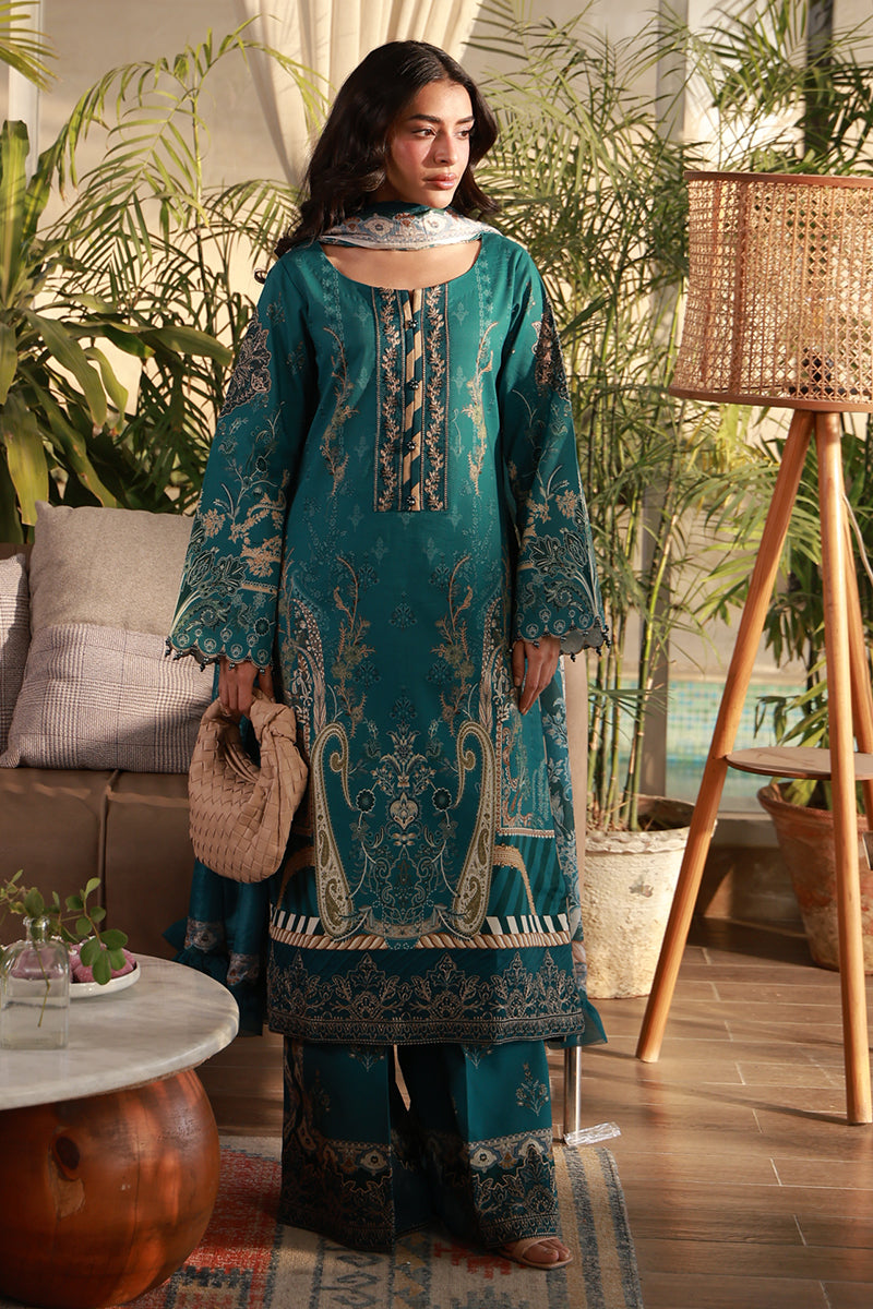 Gulaal | Delia Lawn | Isla - Luxury Dress - available at Maria Faisal in UK and USA.