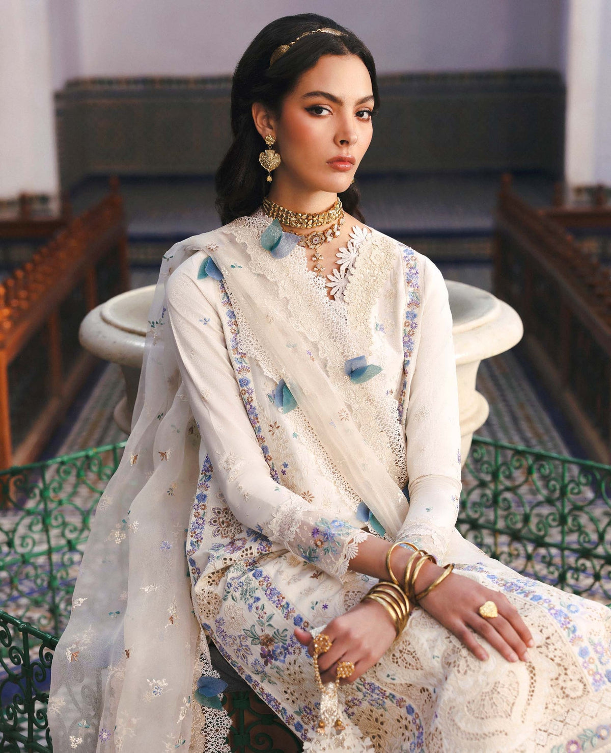 Republic Womenswear | Reine Luxury Lawn 26 | Nola - Dress - available at Maria Faisal in UK and USA.