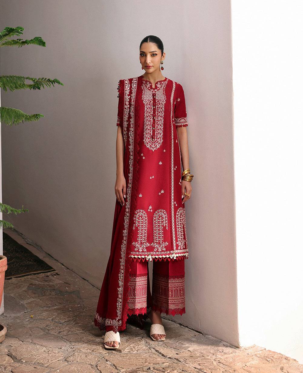 Republic Womenswear | Talia Luxury Lawn 25 | D6-A - Evara by Maria Faisal - Registered Vendor of : Republic Womenswear - type : Ladies Clothes - 100% original wedding dresses