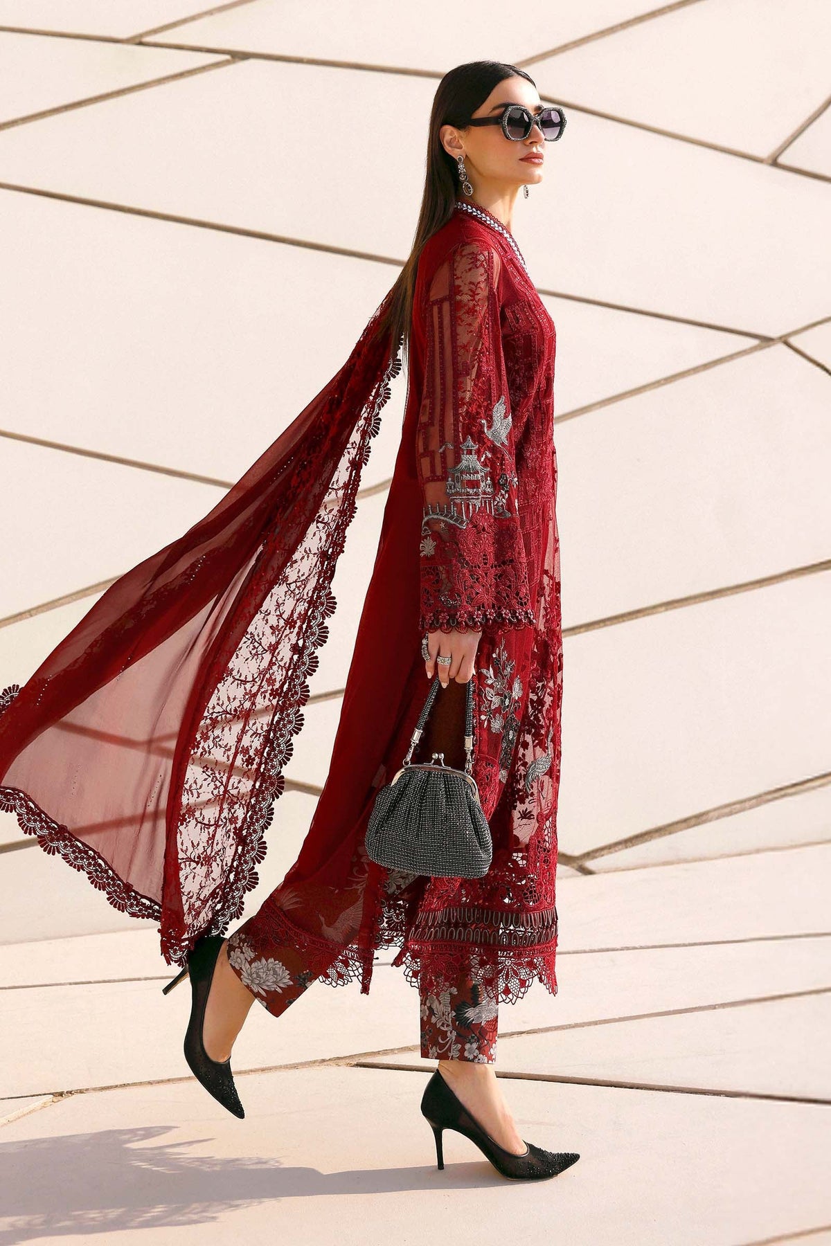 Maria B | Lawn 26 | D-2607-A - Luxury Dress - available at Maria Faisal in UK and USA.