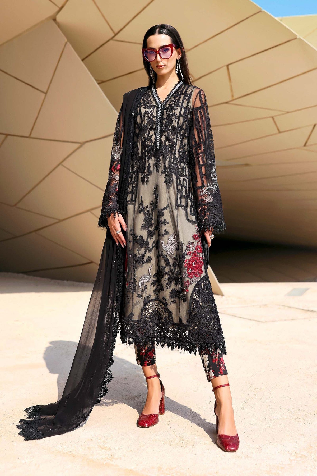 Maria B | Lawn 26 | D-2607-B - Luxury Dress - available at Maria Faisal in UK and USA.