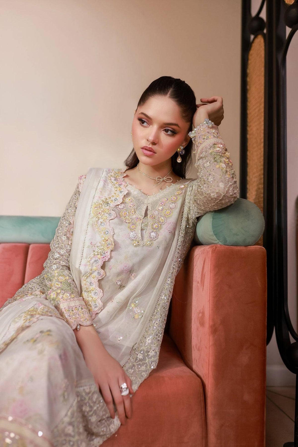 Dhanak | Chiffon Pret | SS25DA-2711 by Maria Faisal - Registered Vendor of : Dhanak - type : Ladies Clothes - 100% original wedding dresses