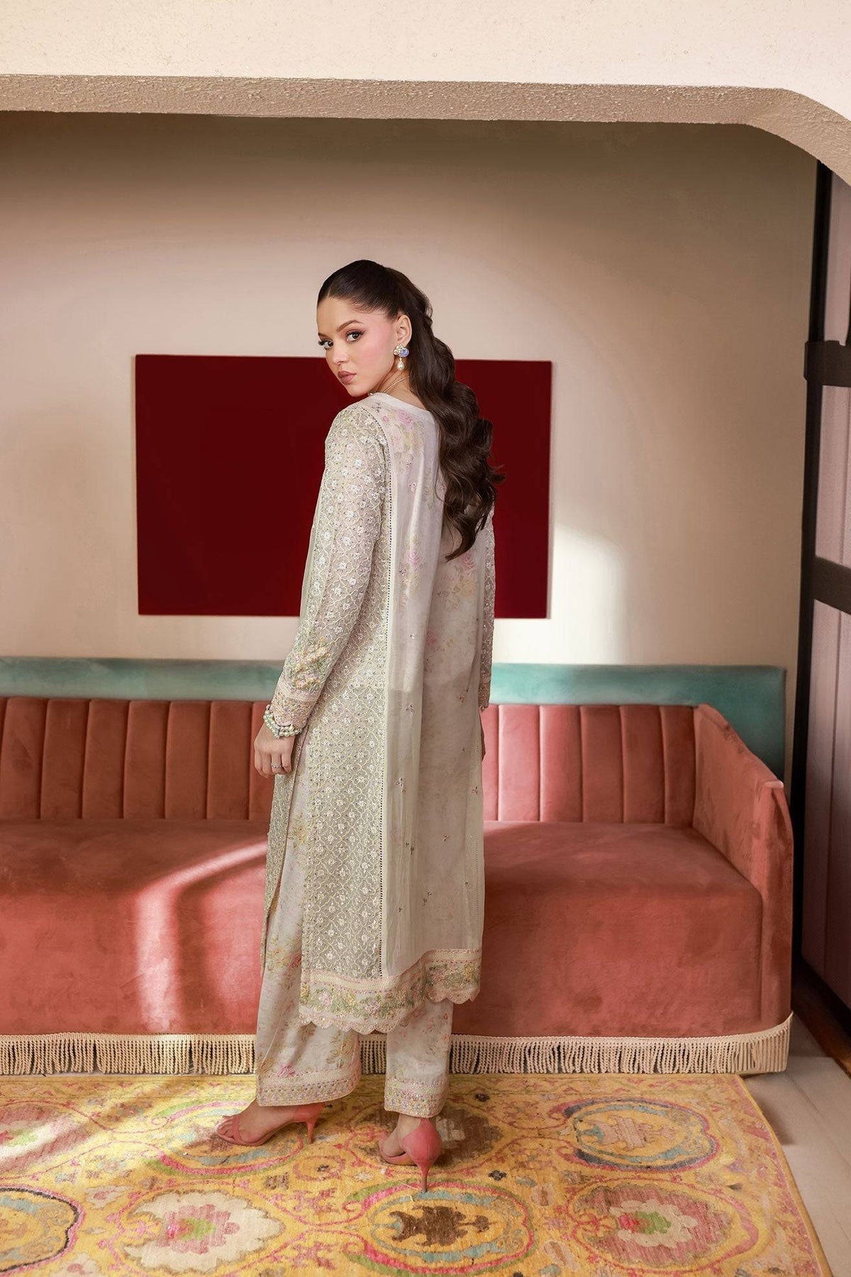Dhanak | Chiffon Pret | SS25DA-2711 by Maria Faisal - Registered Vendor of : Dhanak - type : Ladies Clothes - 100% original wedding dresses