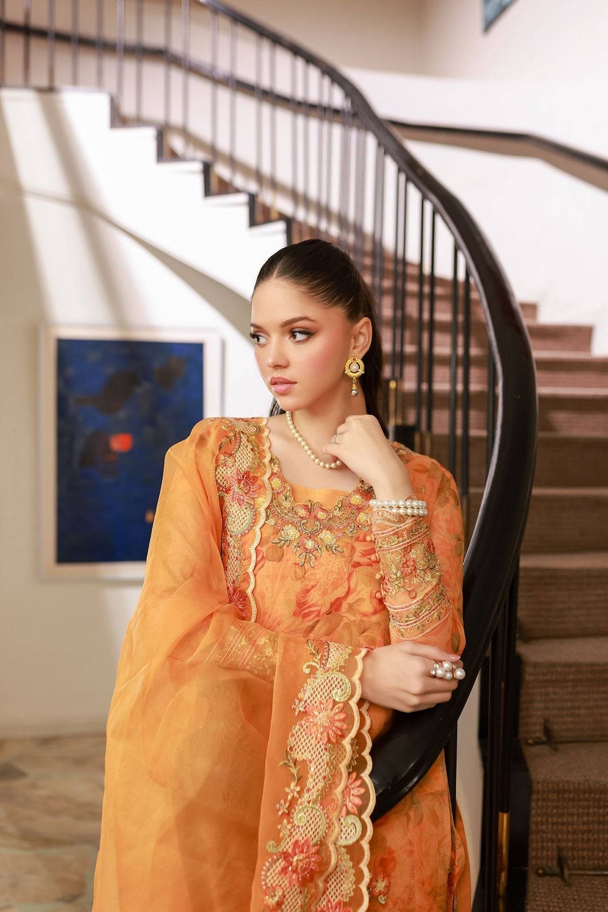 Dhanak | Chiffon Pret | SS25DA-2716 by Maria Faisal - Registered Vendor of : Dhanak - type : Ladies Clothes - 100% original wedding dresses
