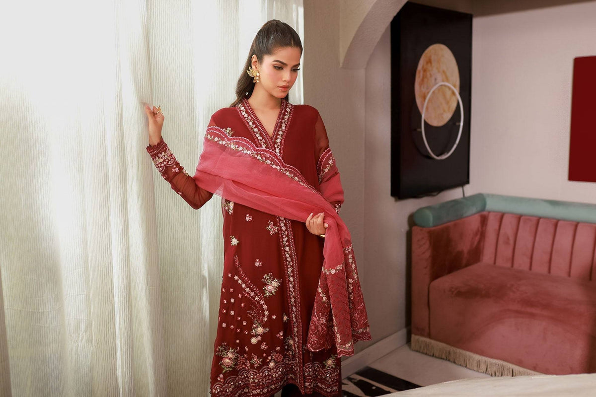 Dhanak | Chiffon Pret | SS25DA-2719 by Maria Faisal - Registered Vendor of : Dhanak - type : Ladies Clothes - 100% original wedding dresses