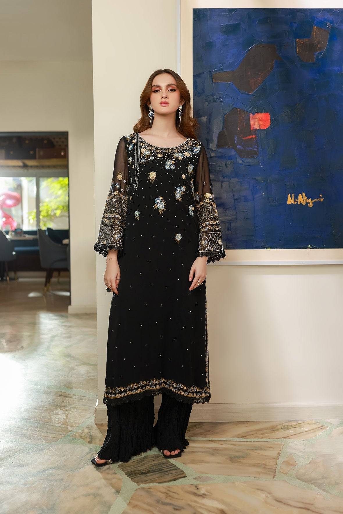 Dhanak | Chiffon Pret | SS25DA-2720 by Maria Faisal - Registered Vendor of : Dhanak - type : Ladies Clothes - 100% original wedding dresses