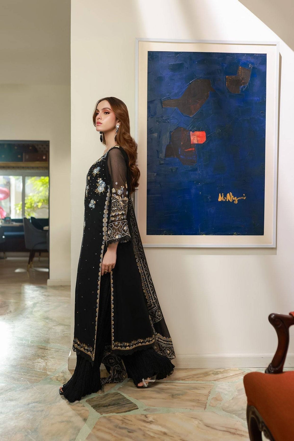 Dhanak | Chiffon Pret | SS25DA-2720 by Maria Faisal - Registered Vendor of : Dhanak - type : Ladies Clothes - 100% original wedding dresses
