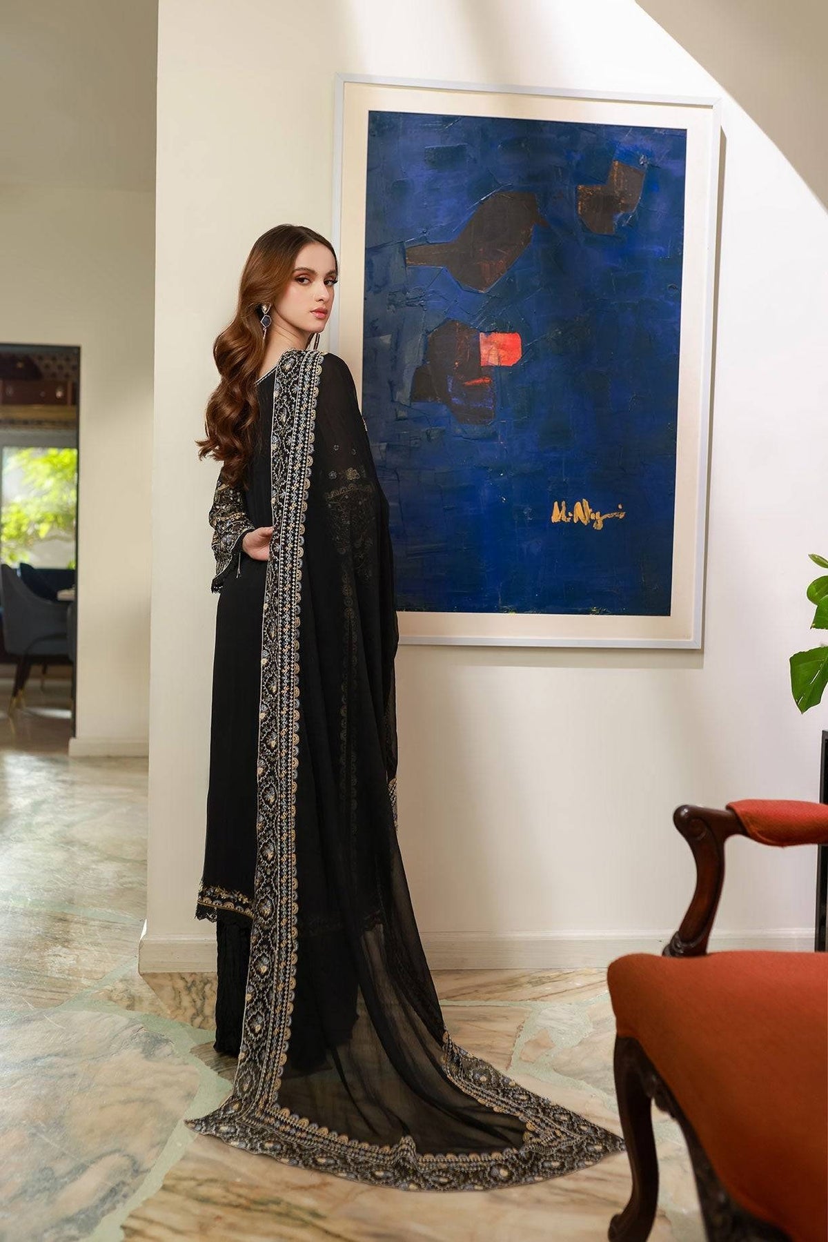 Dhanak | Chiffon Pret | SS25DA-2720 by Maria Faisal - Registered Vendor of : Dhanak - type : Ladies Clothes - 100% original wedding dresses