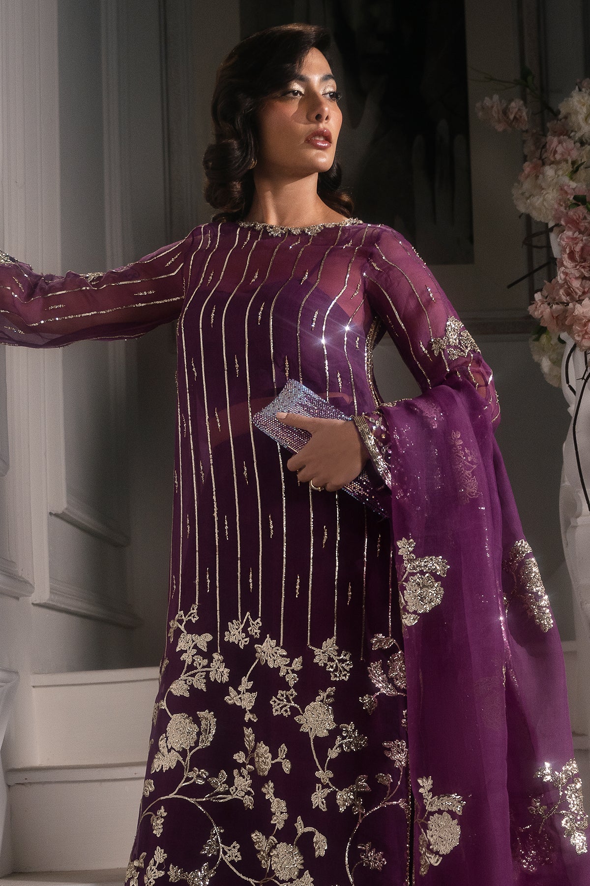 Mina Kashif | Emilie Formals | Marie - Formal Dress - available at Maria Faisal in UK and USA.