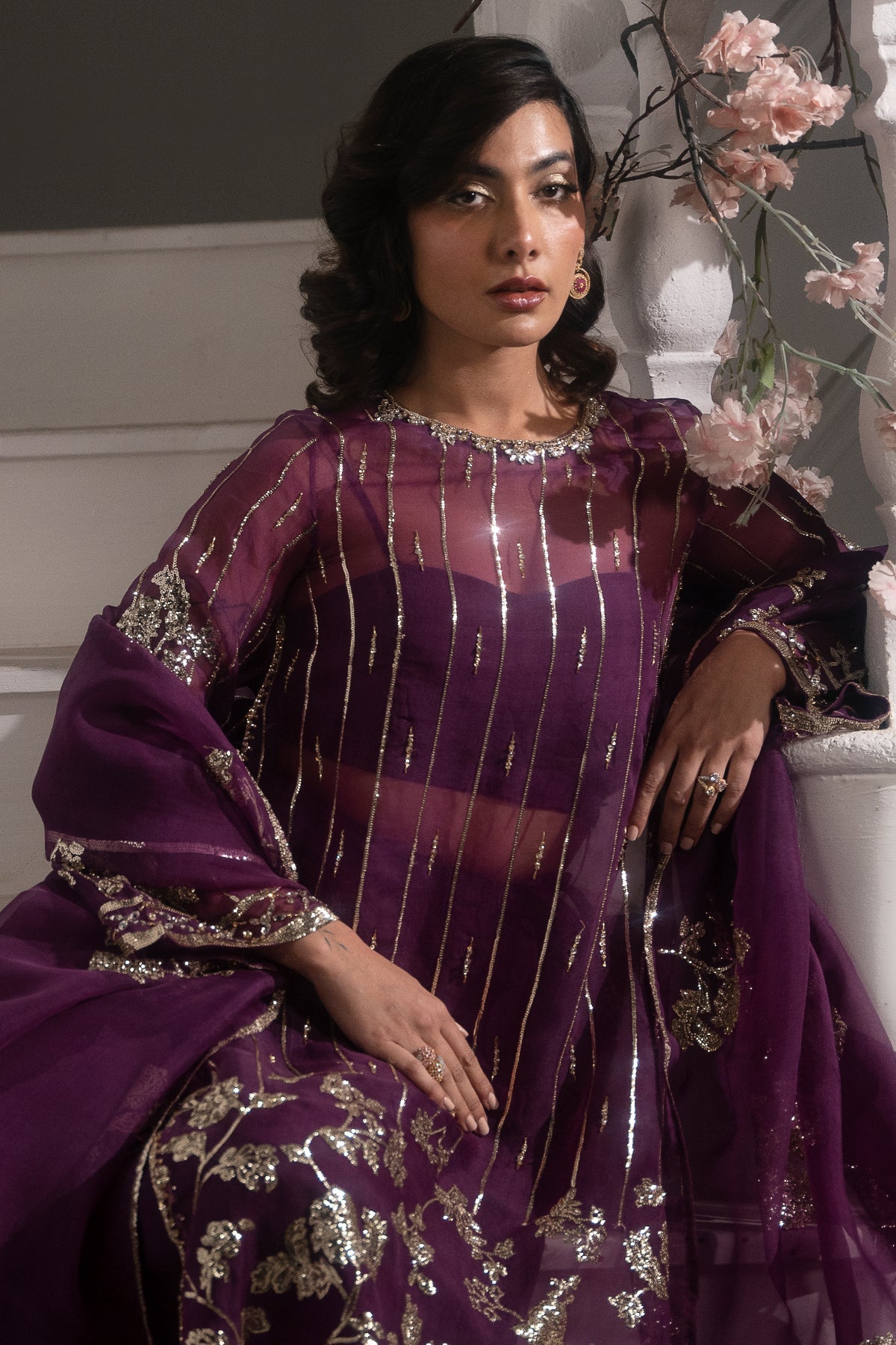 Mina Kashif | Emilie Formals | Marie - Formal Dress - available at Maria Faisal in UK and USA.