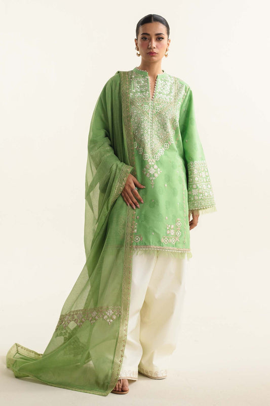 Zara Shahjahan | Coco Lawn Vol 2 | DINARA-5A - Designer Dress with Intricate embroidery and embellishments. Shop elegent wedding dress at Maria Faisal.
