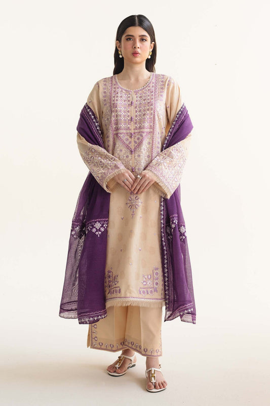 Zara Shahjahan | Coco Lawn Vol 2 | DINARA-5B - Designer Dress with Intricate embroidery and embellishments. Shop elegent wedding dress at Maria Faisal.