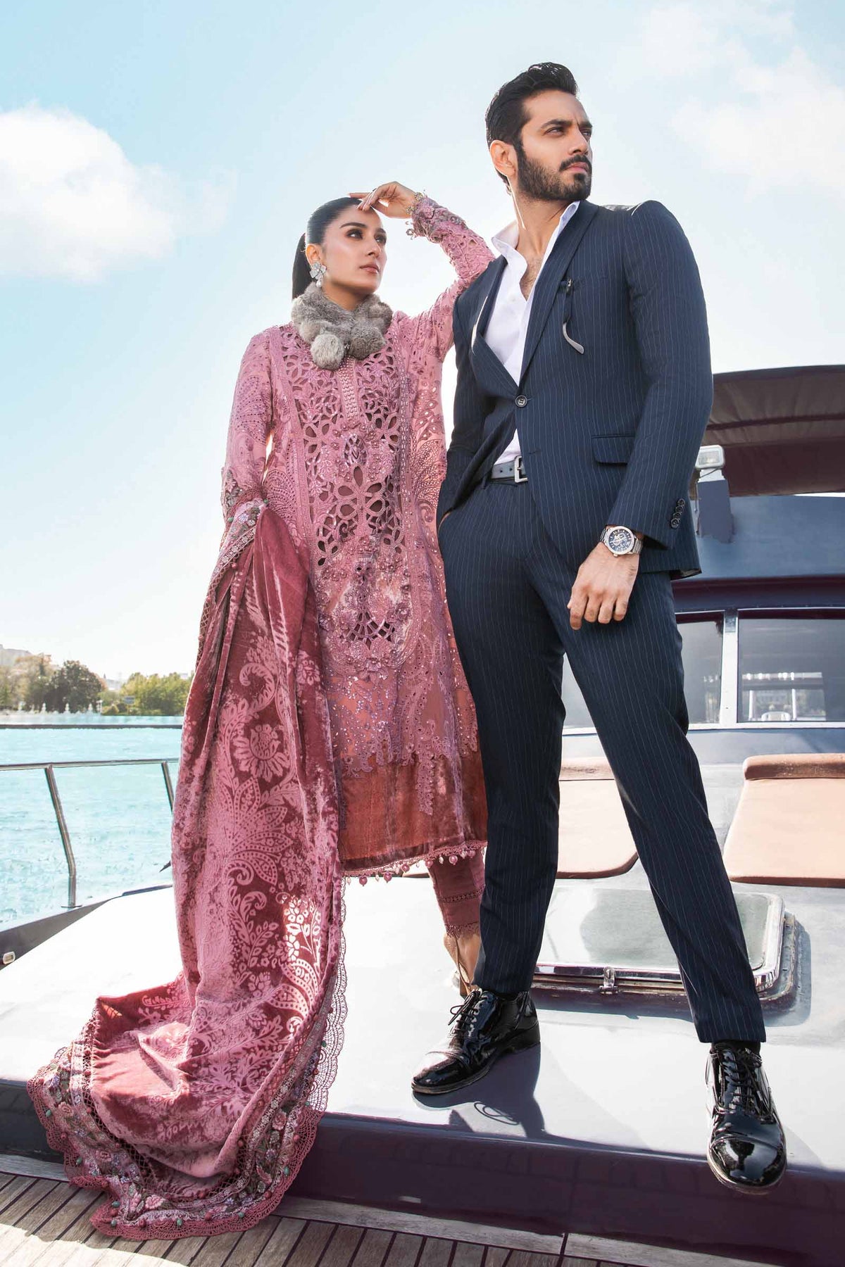 Maria B | Eid Festive | DL-1106 - Luxury Dress - available at Maria Faisal in UK and USA.